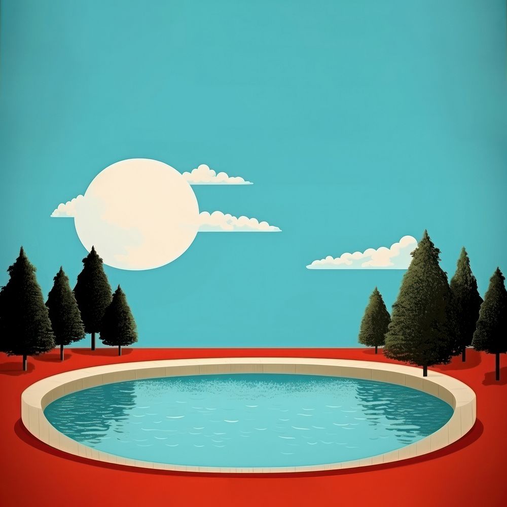 Outdoors plant tree pool. AI generated Image by rawpixel.