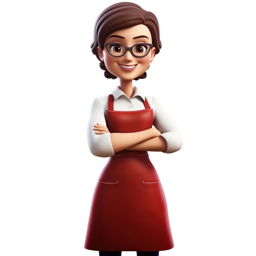 Cartoon adult apron woman. AI generated Image by rawpixel.