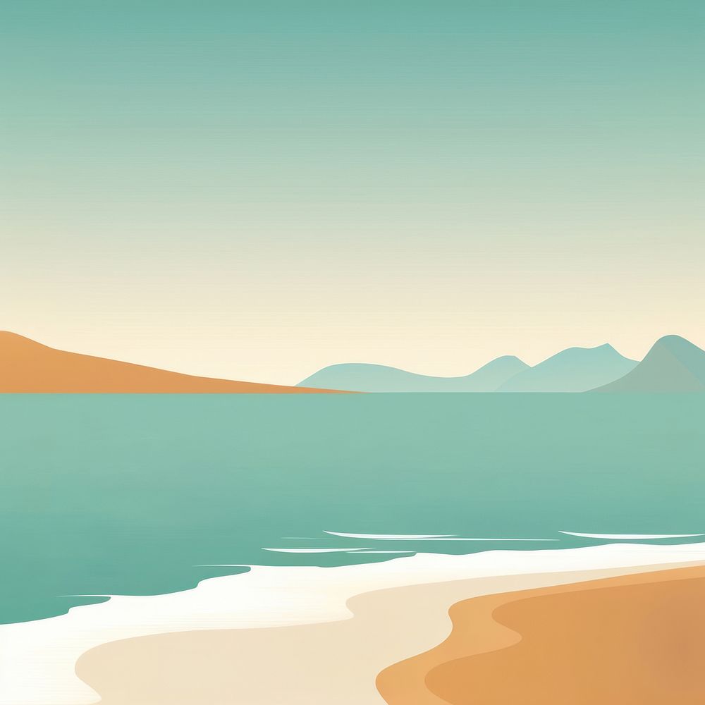 Landscape sea outdoors nature. AI generated Image by rawpixel.