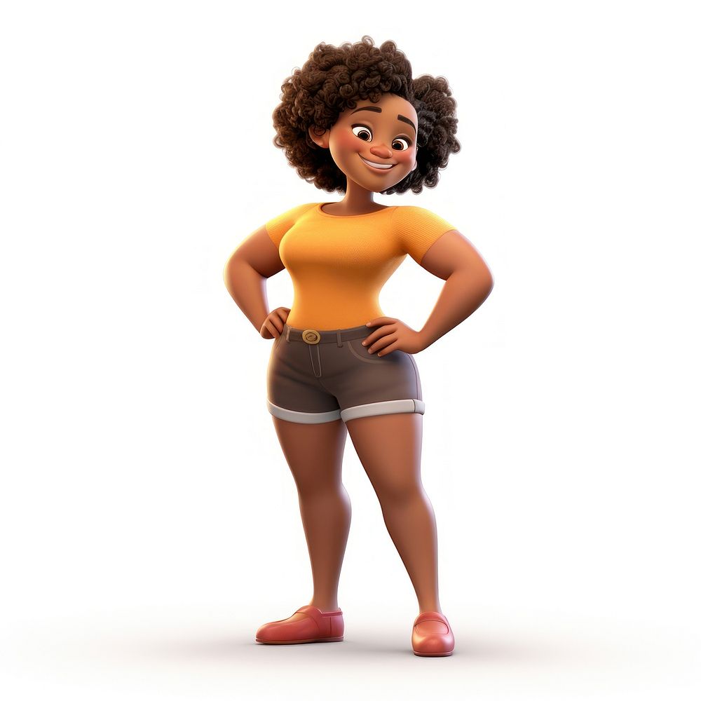 Cartoon female adult white background. AI generated Image by rawpixel.