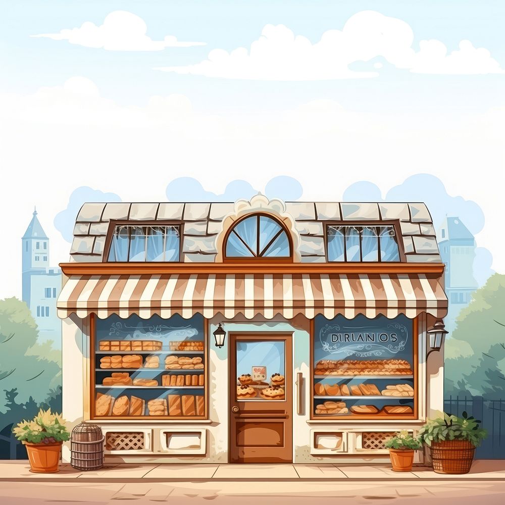 Bakery architecture building outdoors. AI generated Image by rawpixel.