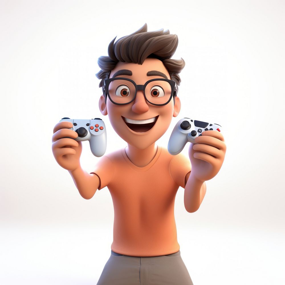 Smiling glasses cartoon adult. AI generated Image by rawpixel.