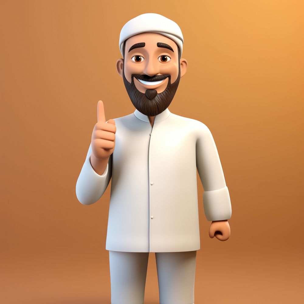 Smiling cartoon human front view. AI generated Image by rawpixel.