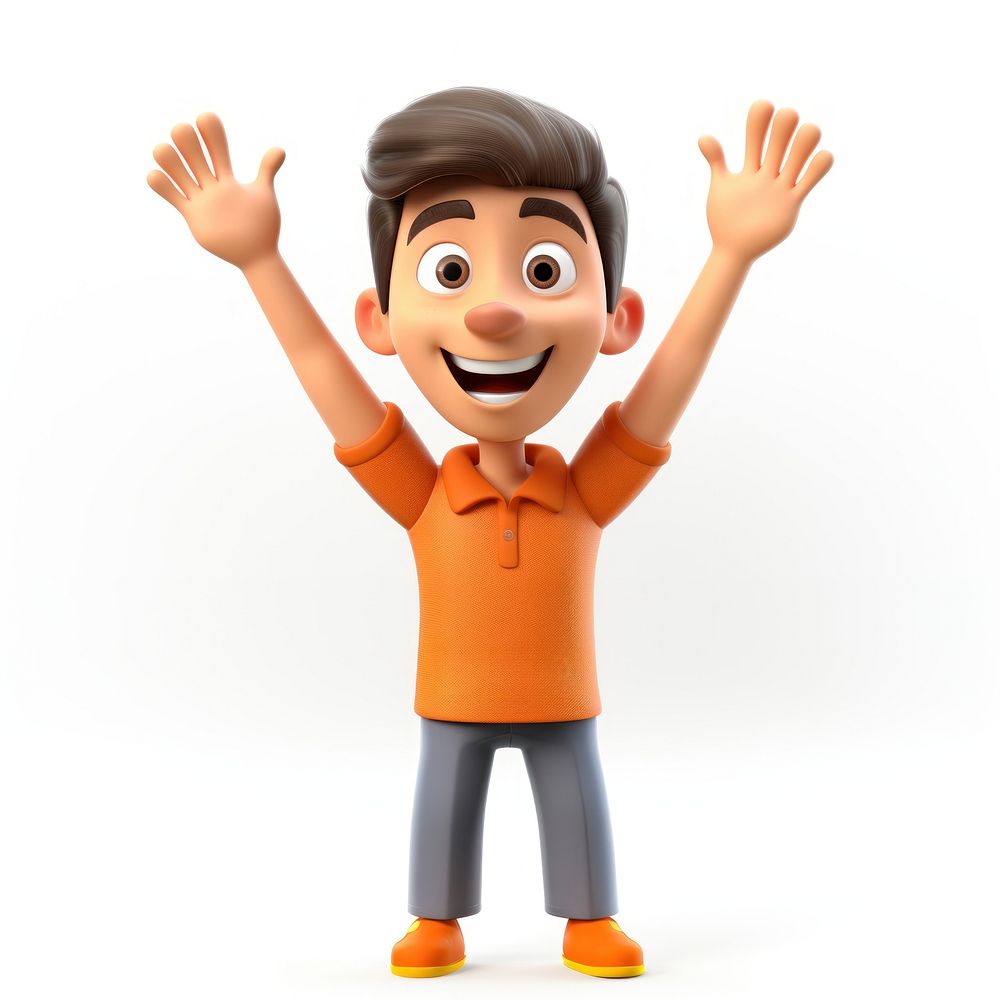 Smiling cartoon human hand. AI generated Image by rawpixel.