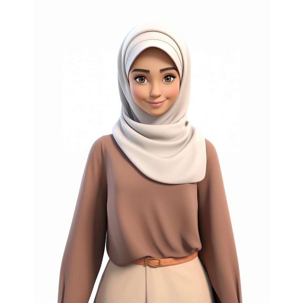 Female hijab scarf adult. AI generated Image by rawpixel.