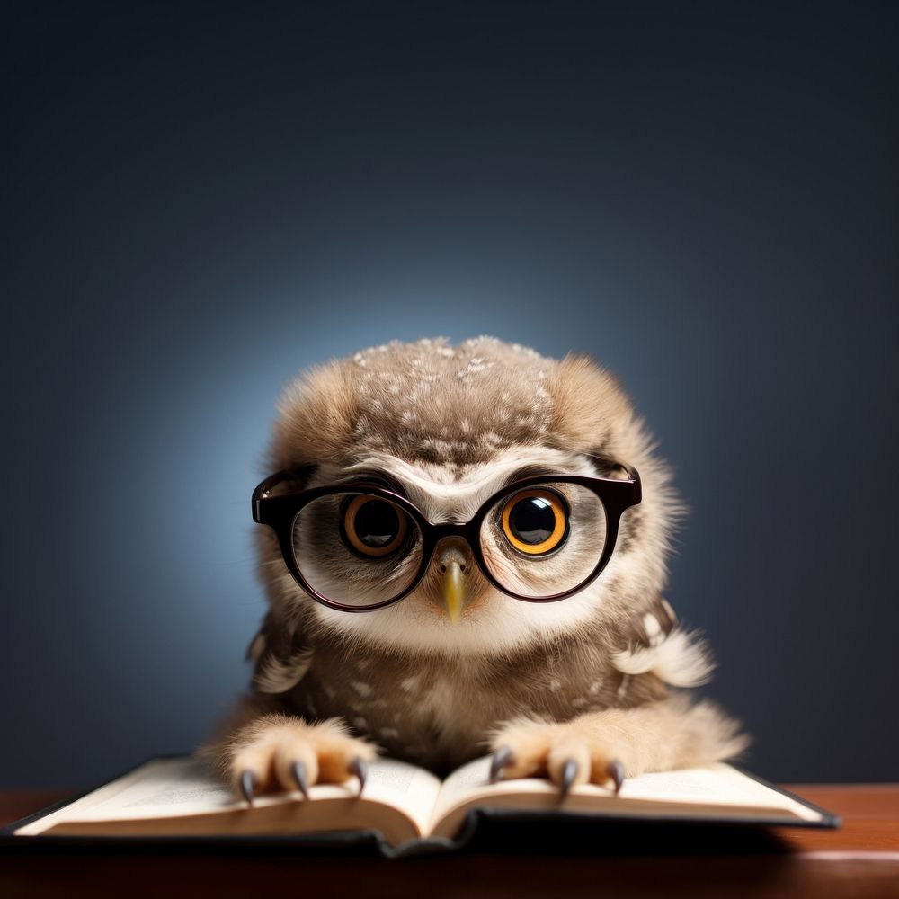 Glasses wildlife animal mammal. AI generated Image by rawpixel.