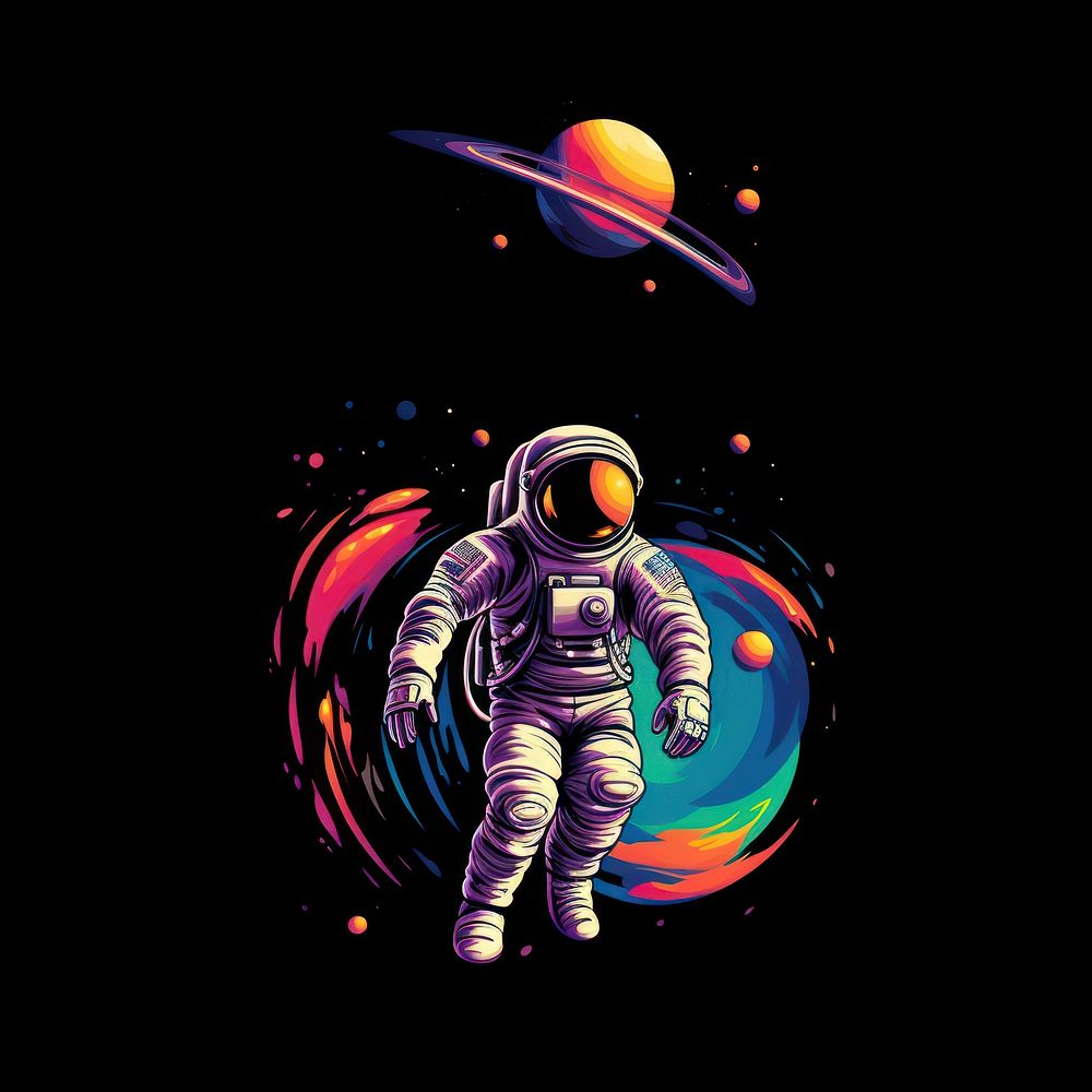 Astronaut universe purple space. AI generated Image by rawpixel.