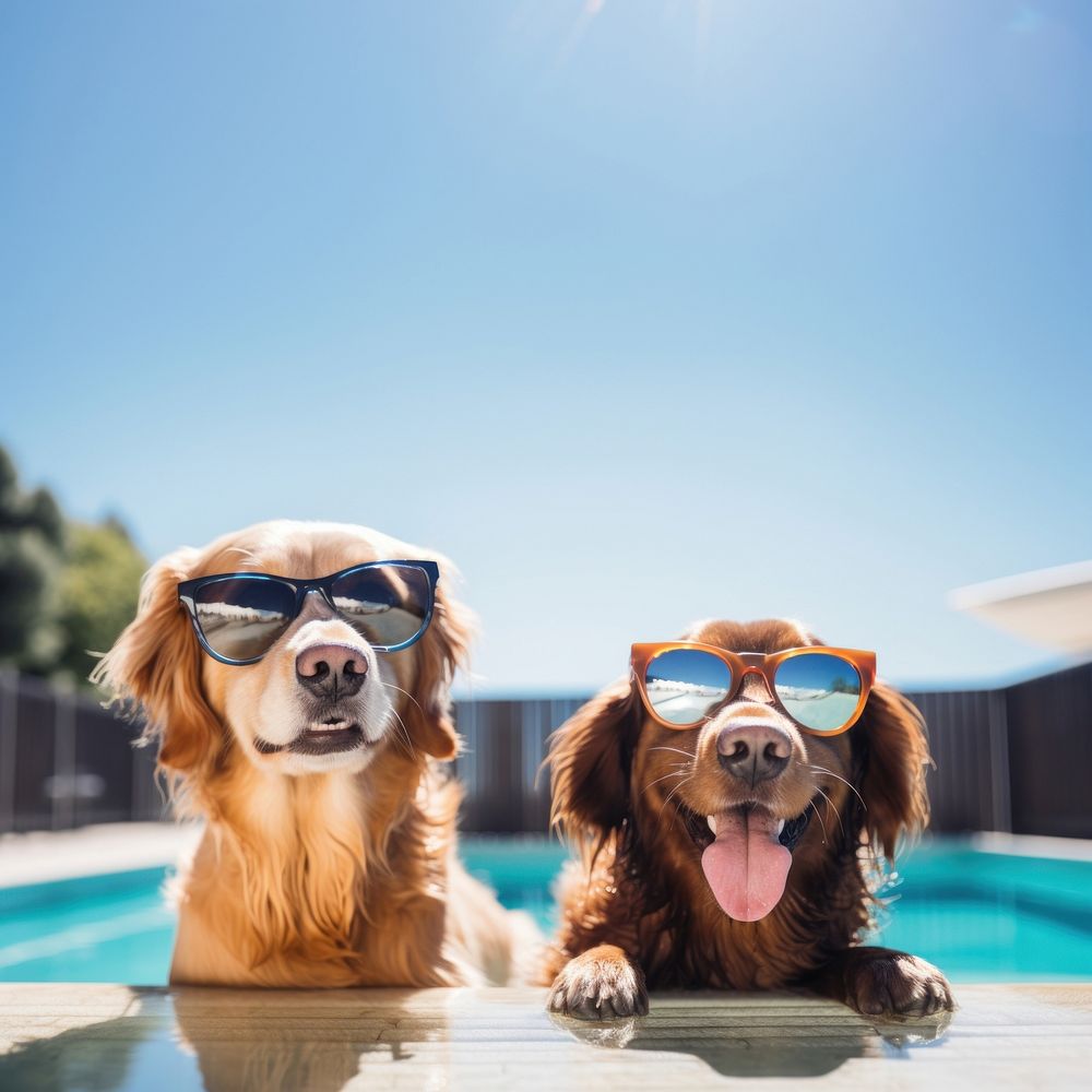 Sunglasses dog mammal animal. AI generated Image by rawpixel.