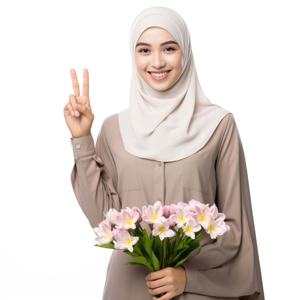 Smiling flower smile adult. AI generated Image by rawpixel.