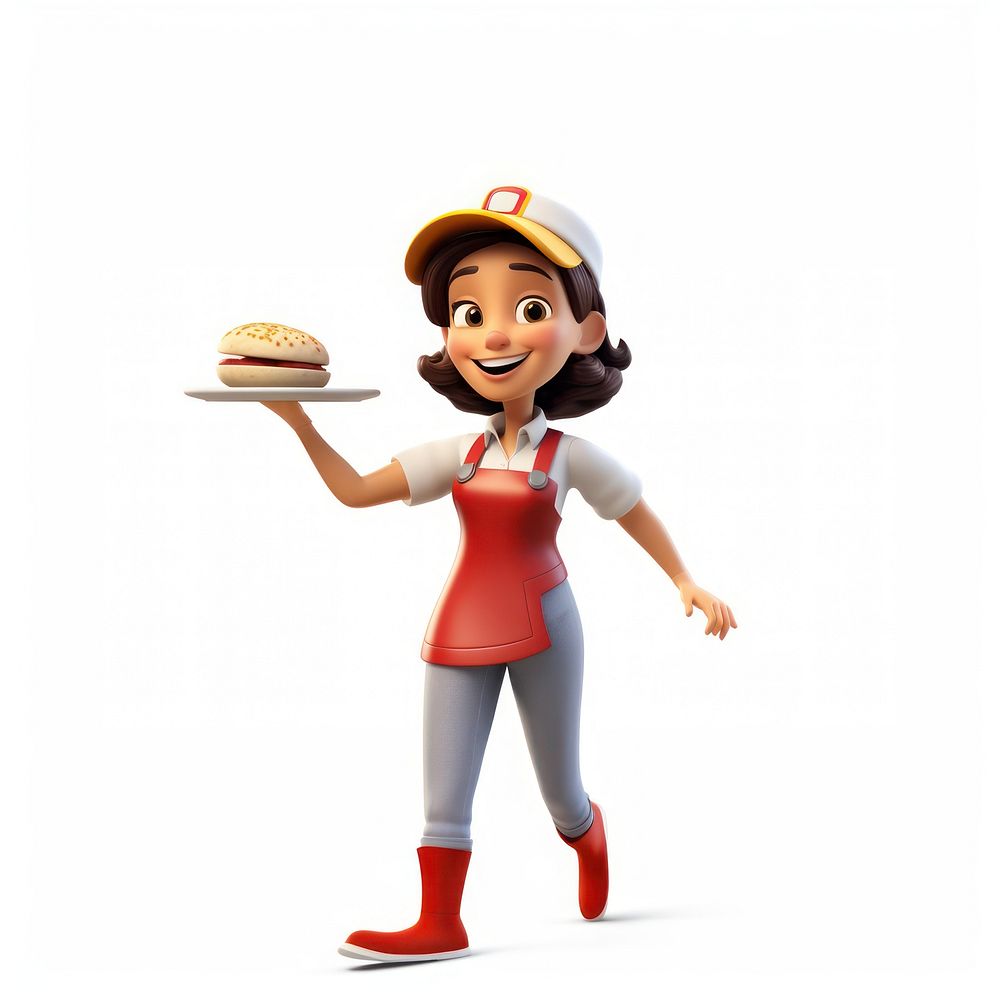 Cartoon food white background fast food. AI generated Image by rawpixel.