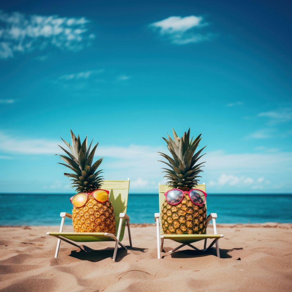Pineapple outdoors summer nature. AI generated Image by rawpixel.
