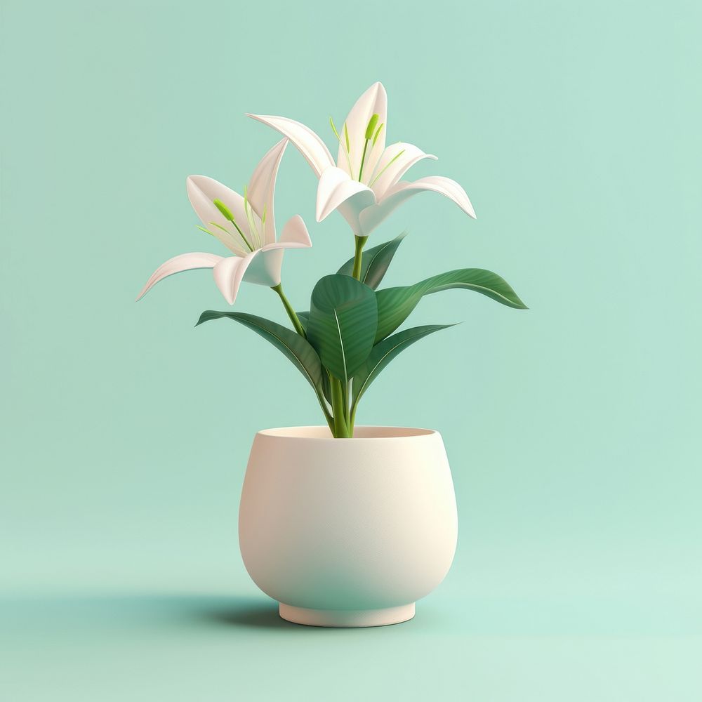 Lily flower plant inflorescence. AI generated Image by rawpixel.