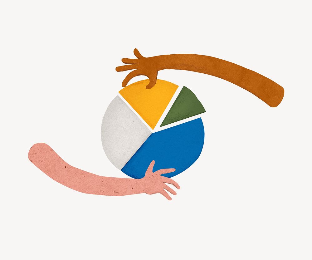 Business pie chart, paper craft | Premium Photo Illustration - rawpixel