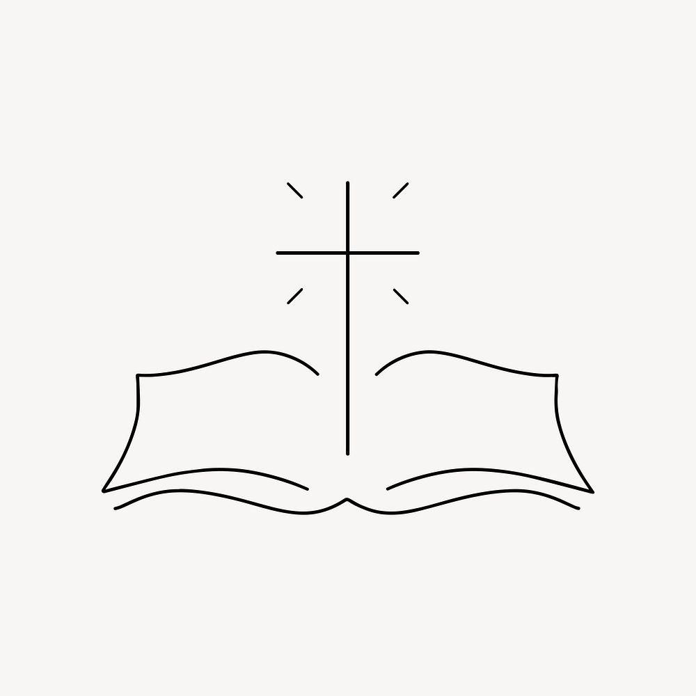 Christian Bible Book, Minimal Line 