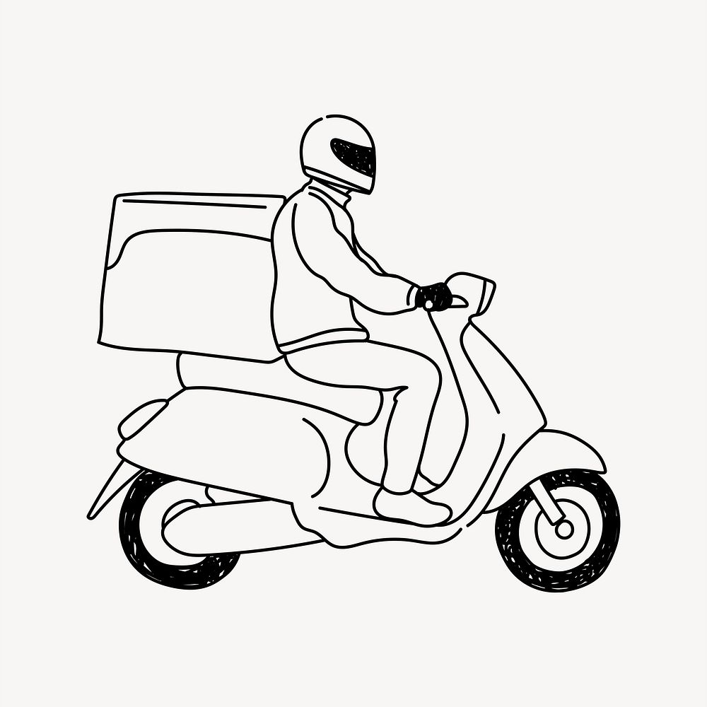 Delivery service hand drawn illustration vector