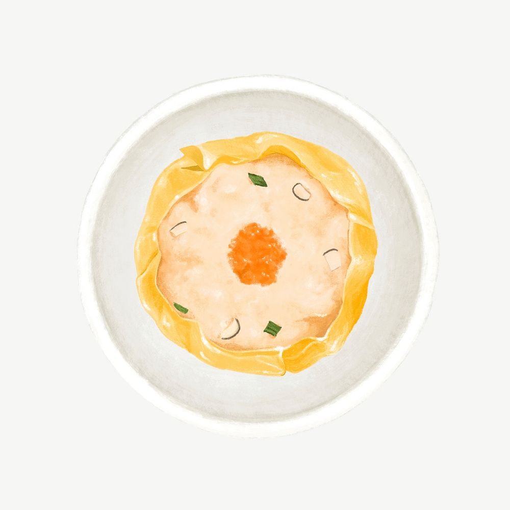 Dim sum, Chinese food collage element  psd