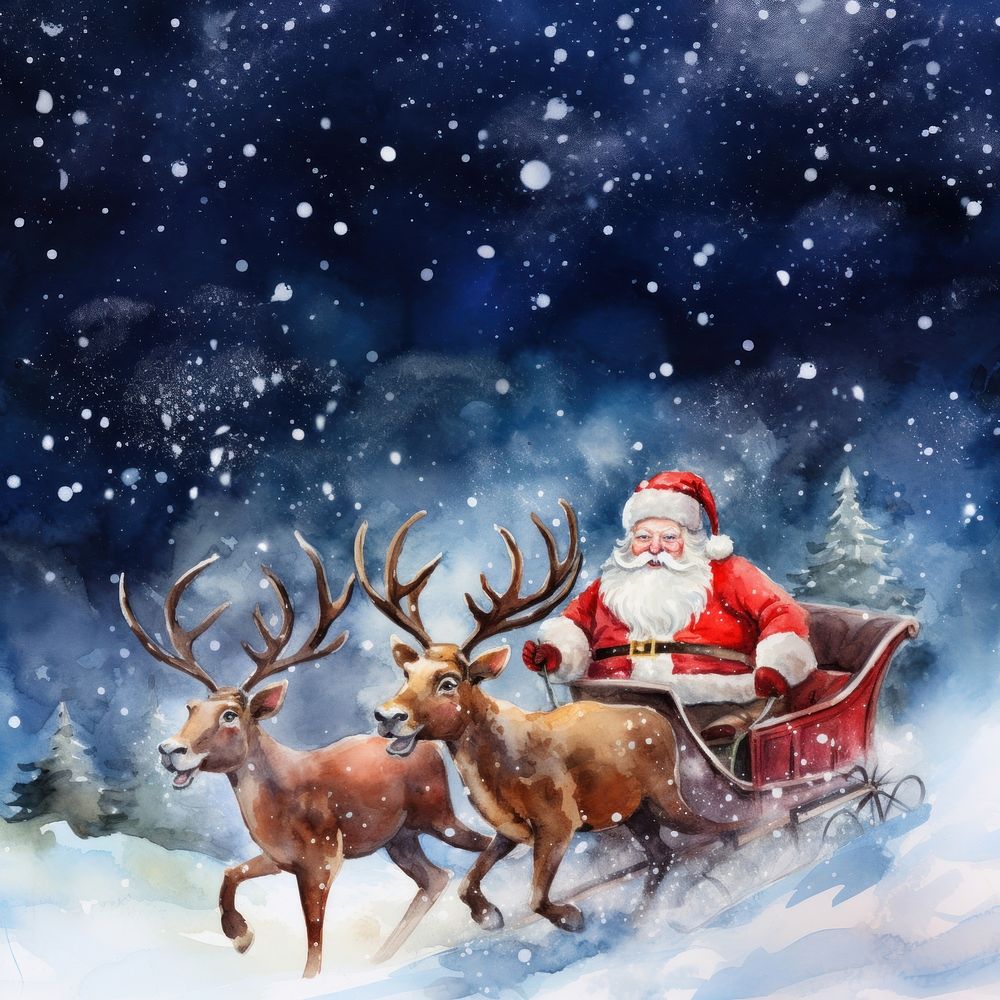 Christmas outdoors nature mammal. AI generated Image by rawpixel.