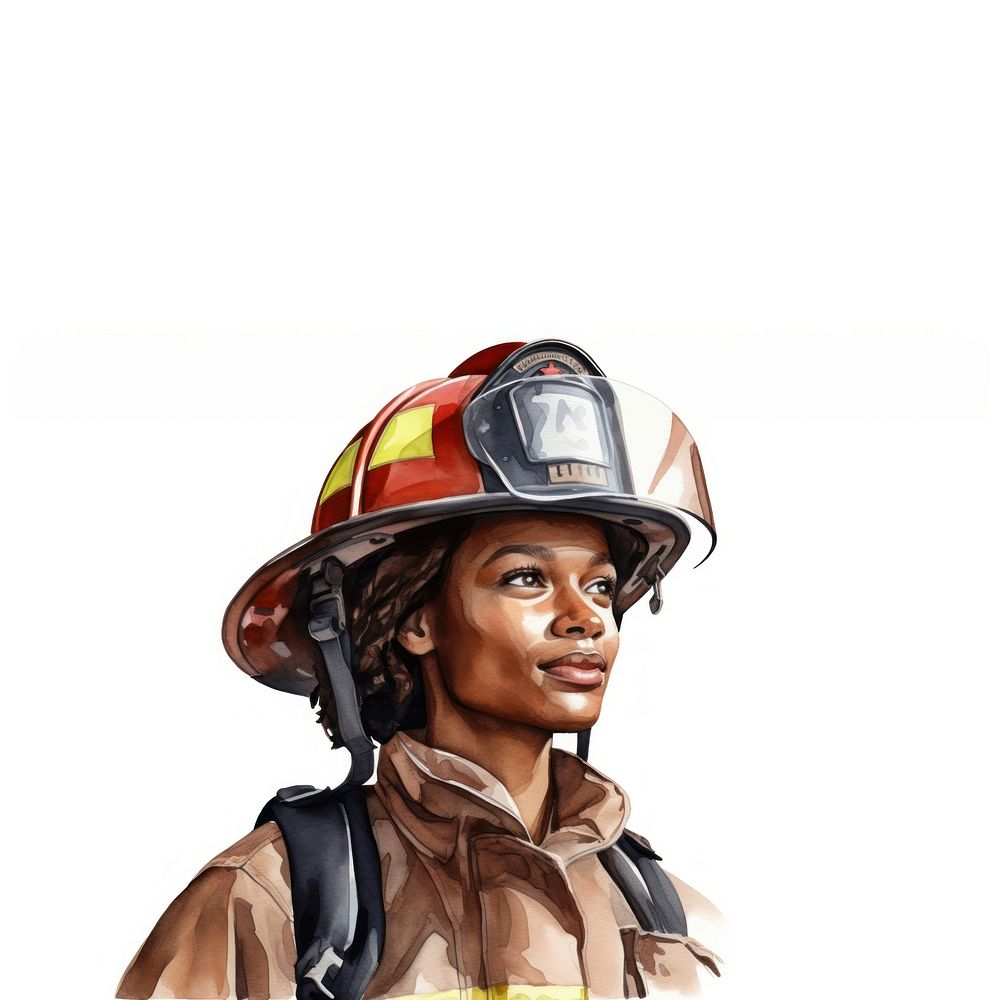 Firefighter portrait helmet adult. AI generated Image by rawpixel.