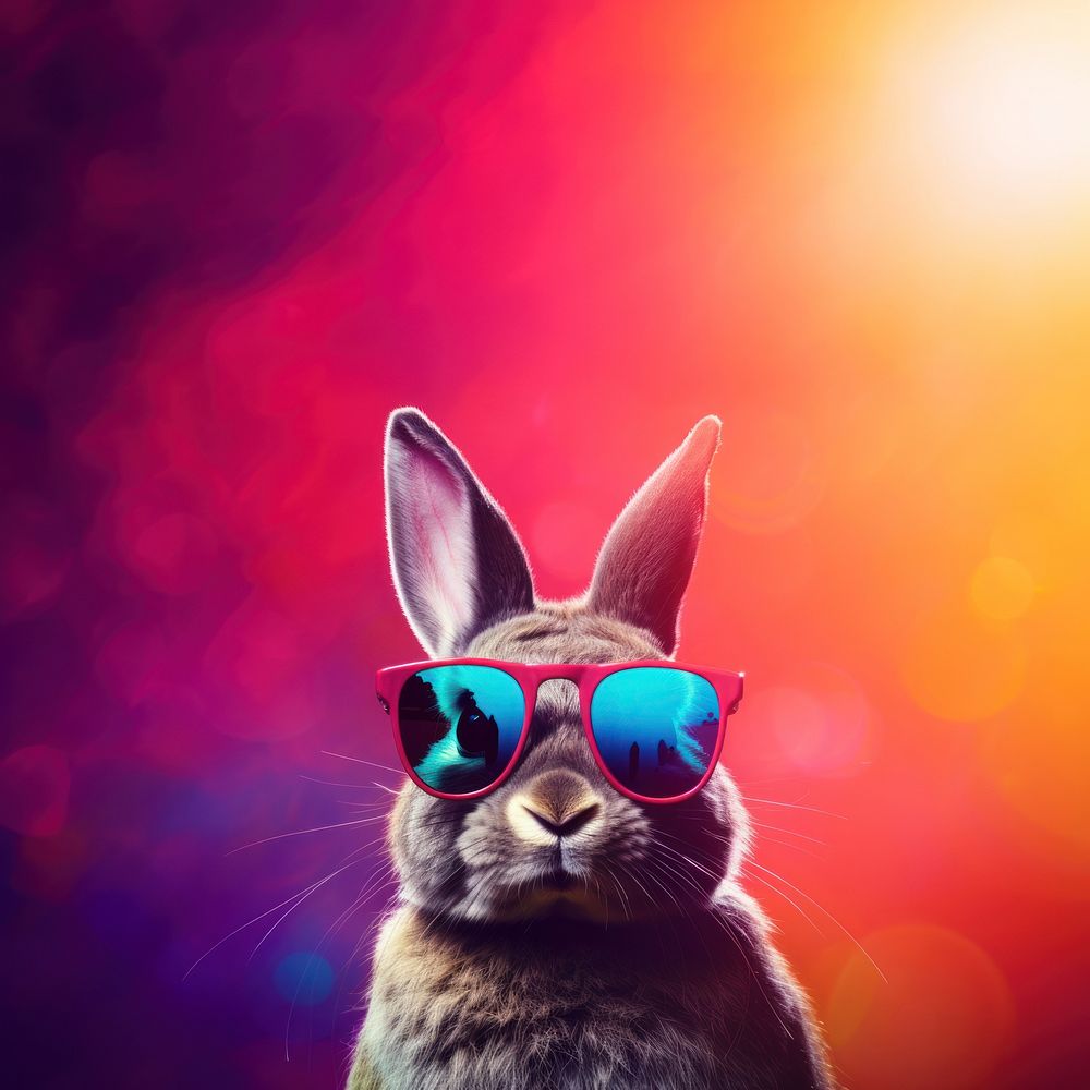 Sunglasses mammal animal bunny. 