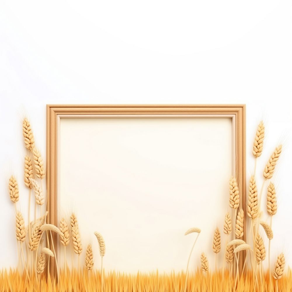 Wheat backgrounds field frame. AI generated Image by rawpixel.