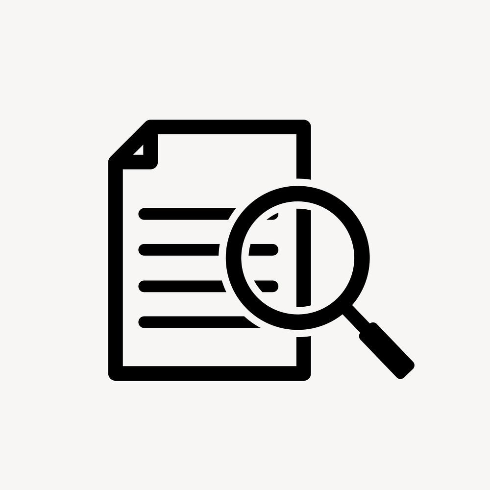 Document verification flat icon vector