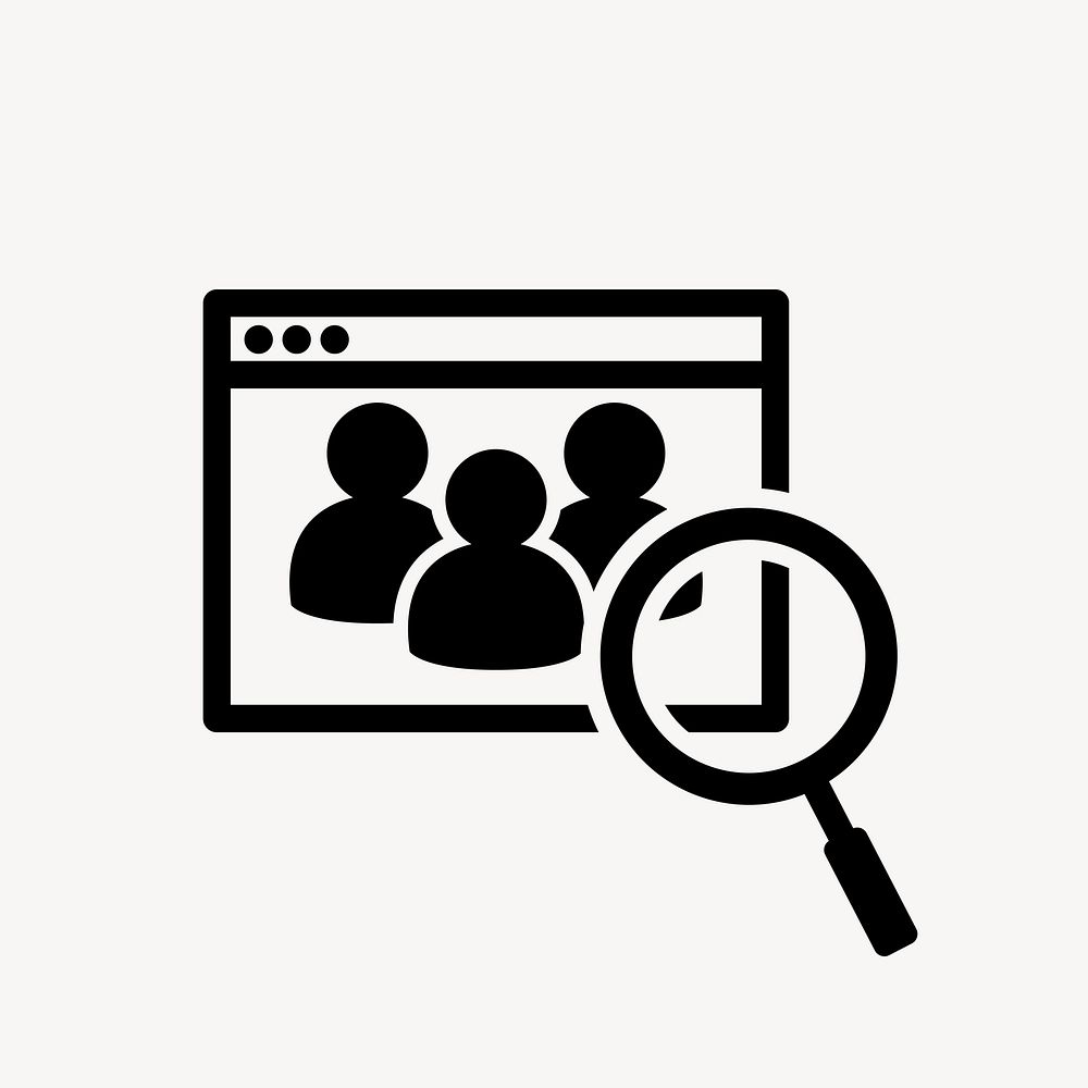 Background research flat icon vector