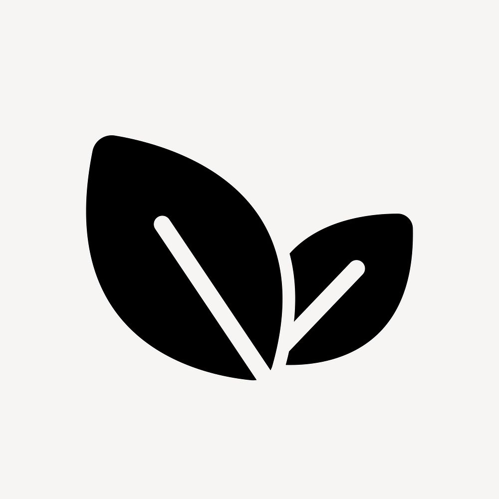 Leaves symbol flat icon design