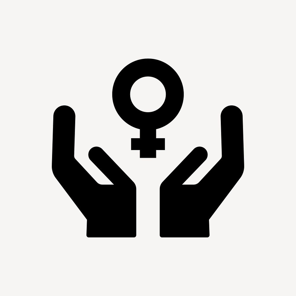Women empowerment flat icon design