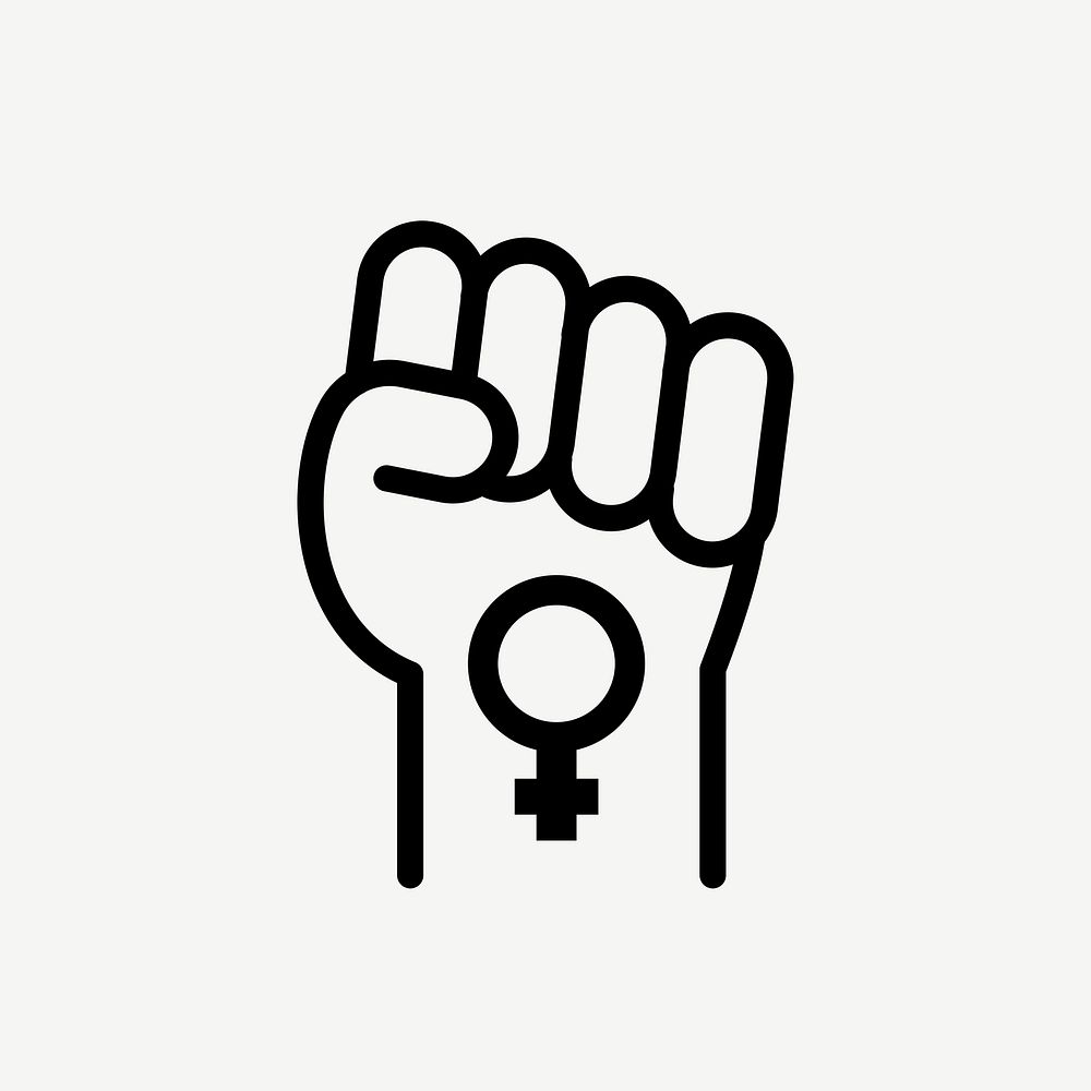 Women empowerment flat icon psd