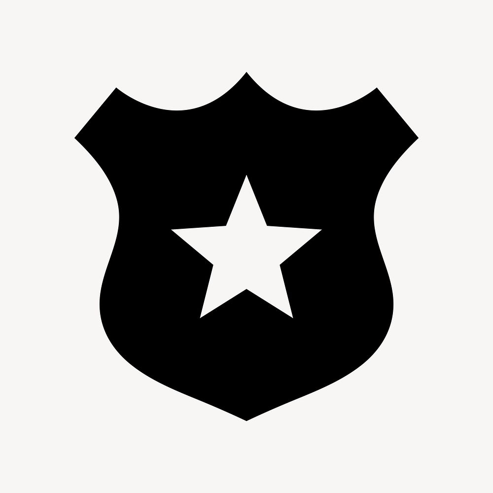Police badge flat icon design