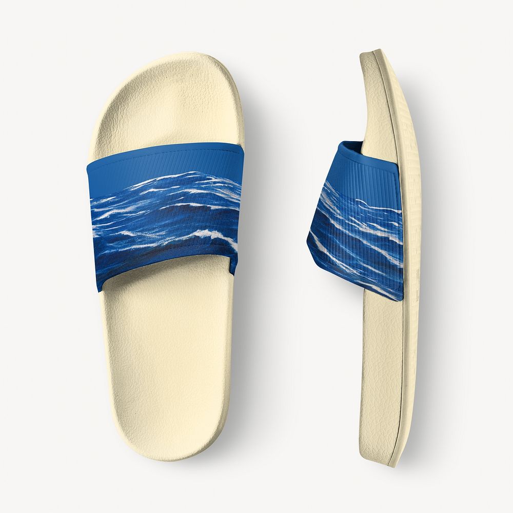 Blue beach sandals