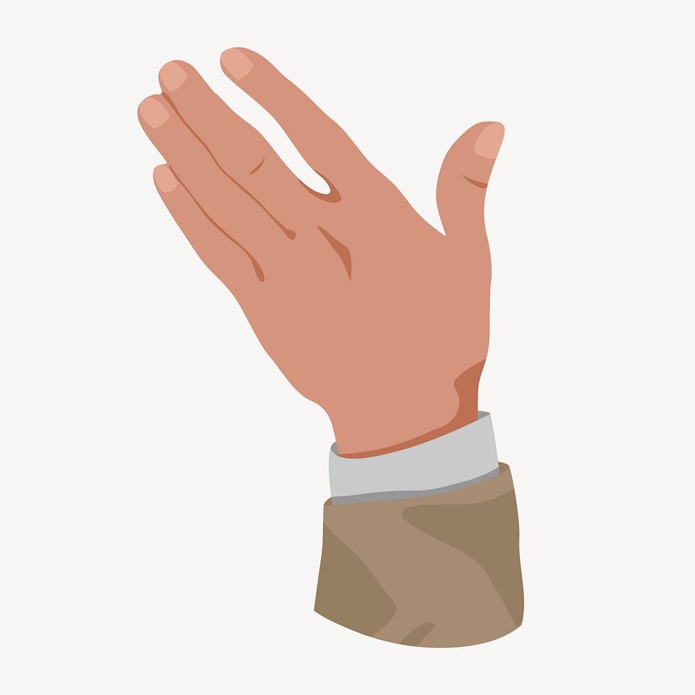 Businessman's hand gesture, aesthetic illustration