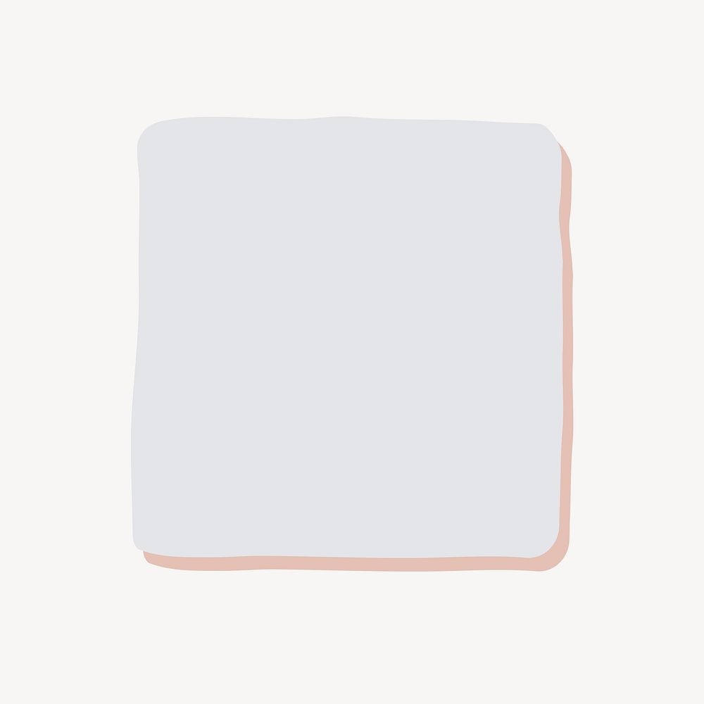 Gray square, blank geometric shape