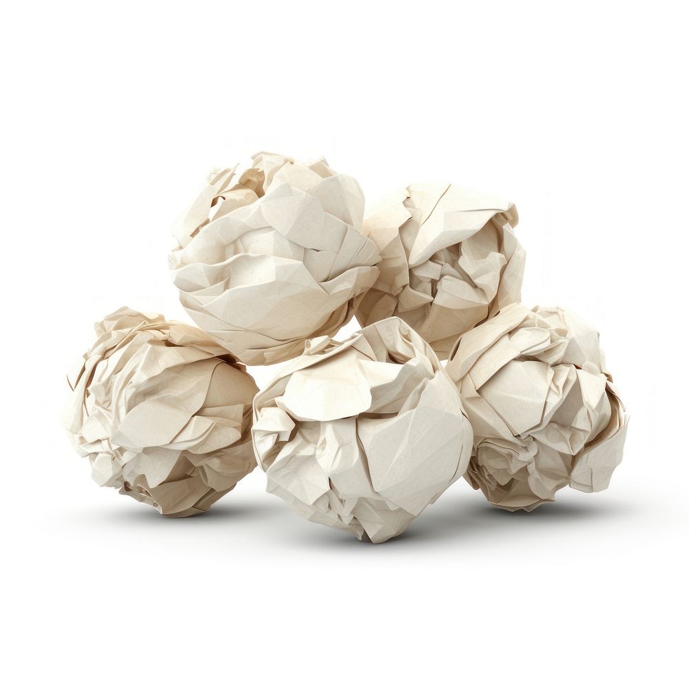 Paper crumpled white plant. AI generated Image by rawpixel.