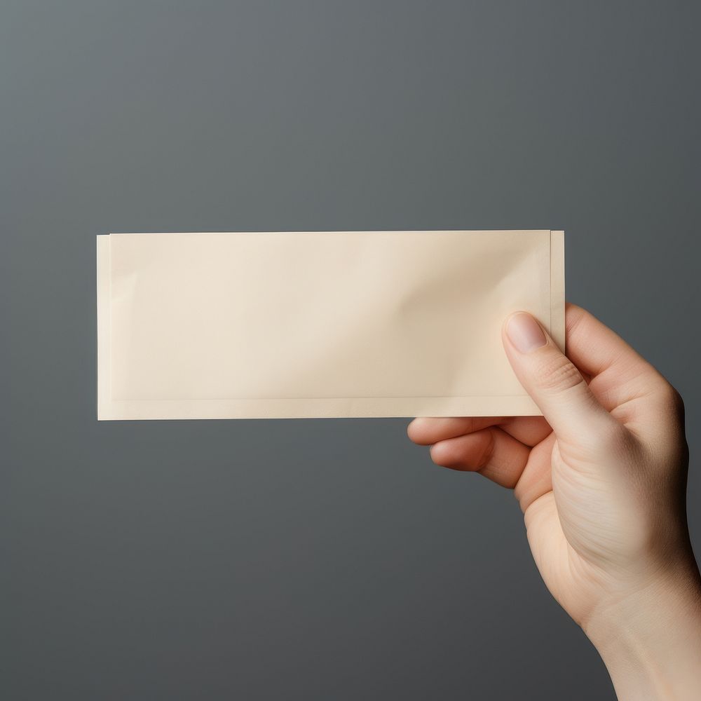 Money paper holding hand envelope.