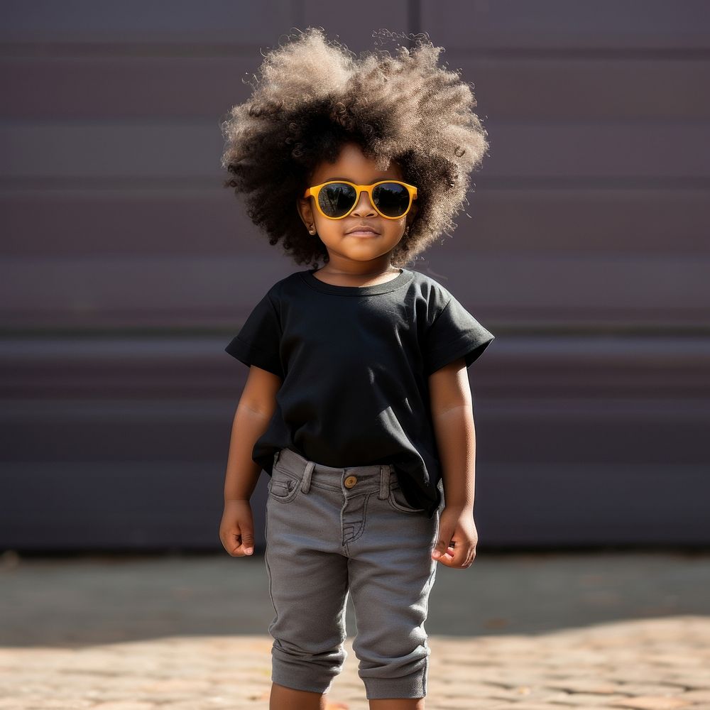 Sunglasses portrait toddler child. AI generated Image by rawpixel.