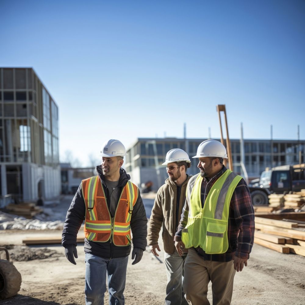 Construction hardhat helmet worker. AI generated Image by rawpixel.