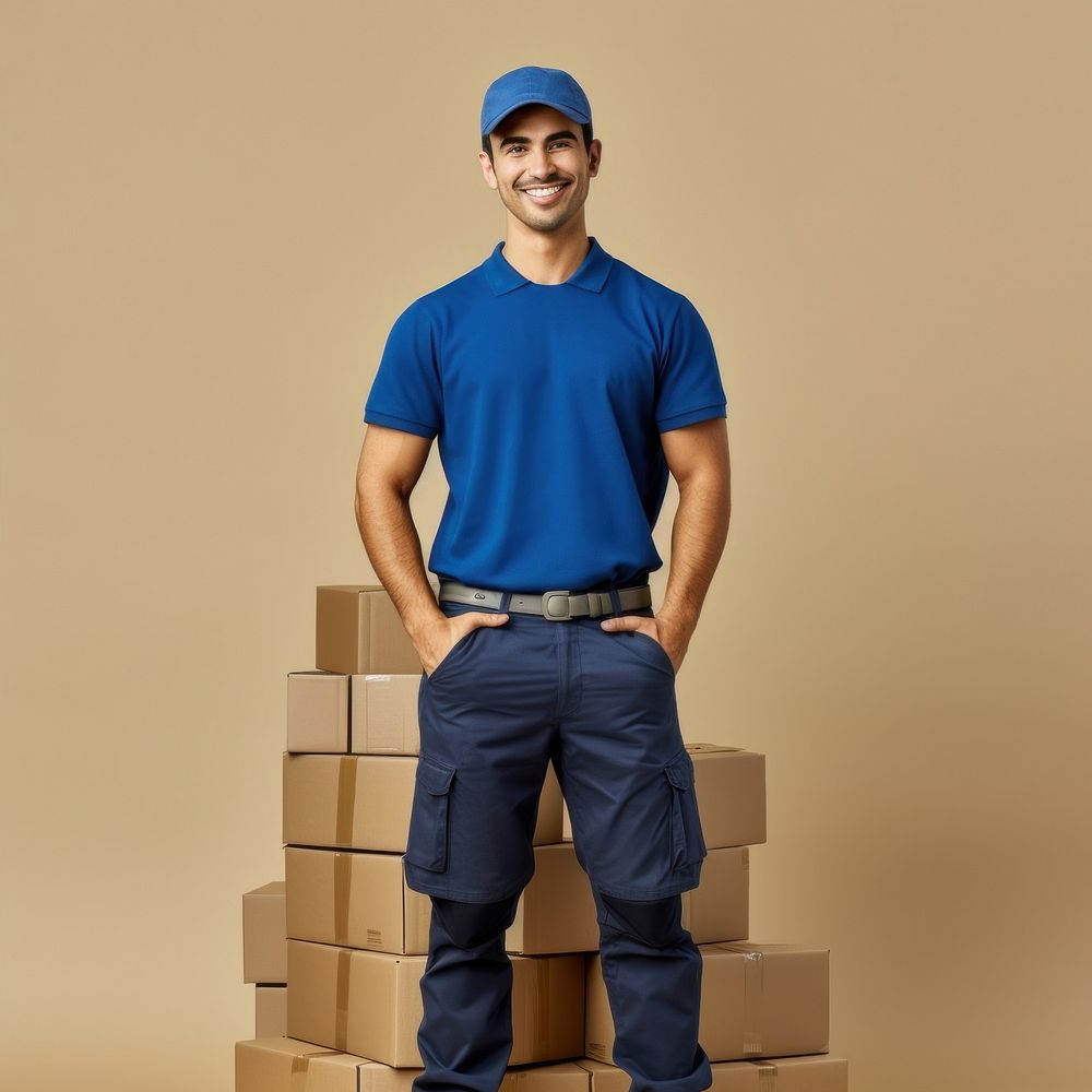 Cardboard box smiling t-shirt. AI generated Image by rawpixel.