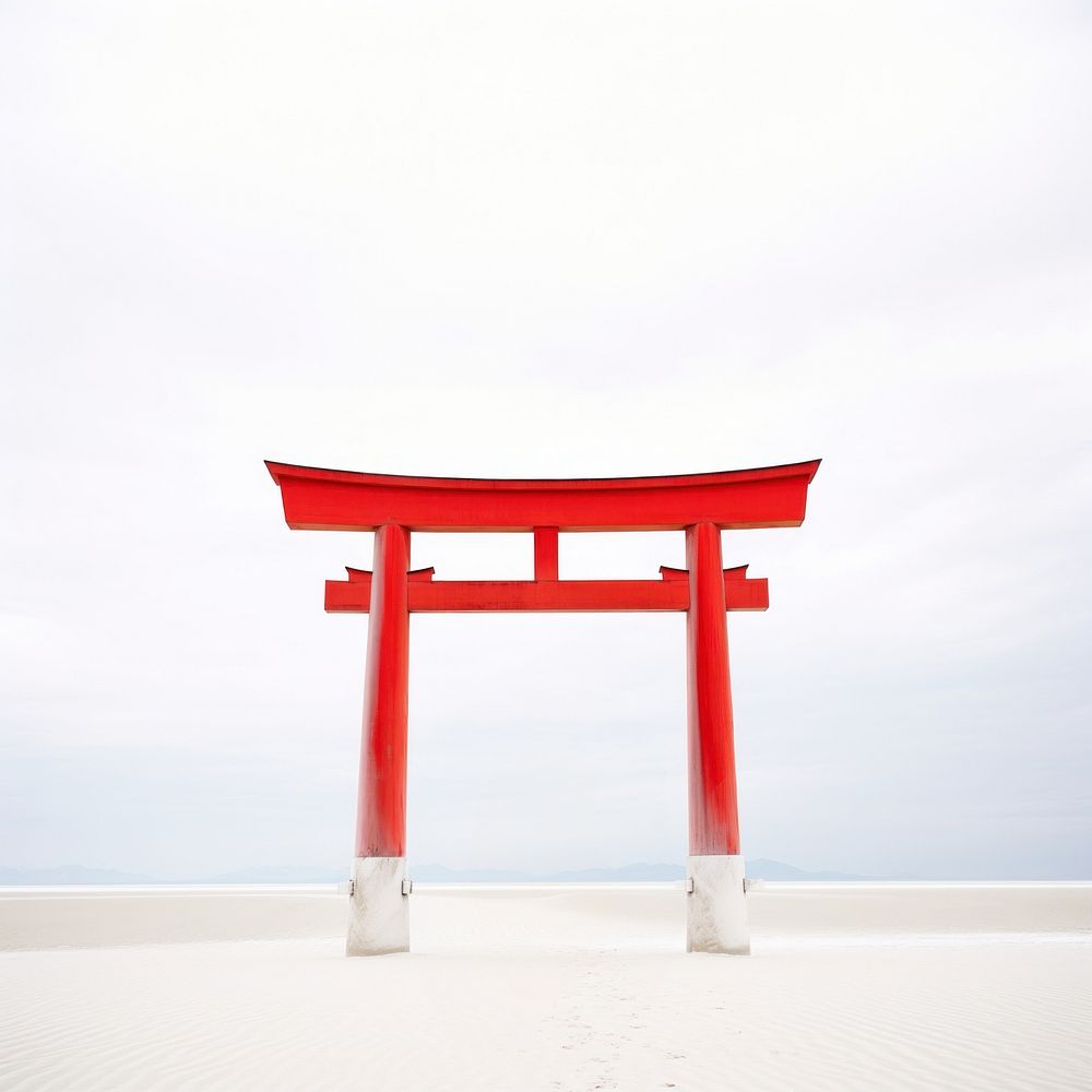 Japanese torii gate red spirituality architecture. AI generated Image by rawpixel.