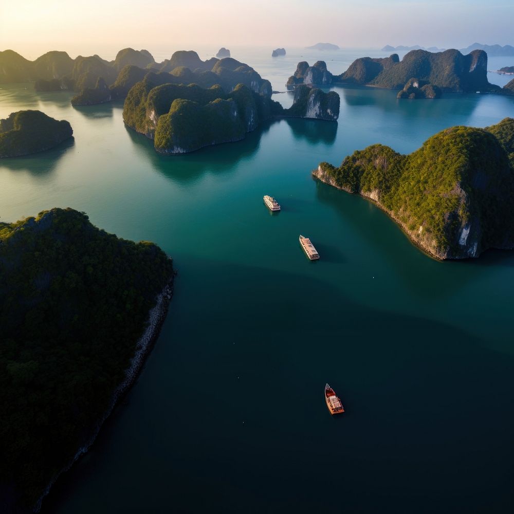 Vietnam halong bay outdoors vehicle nature. 