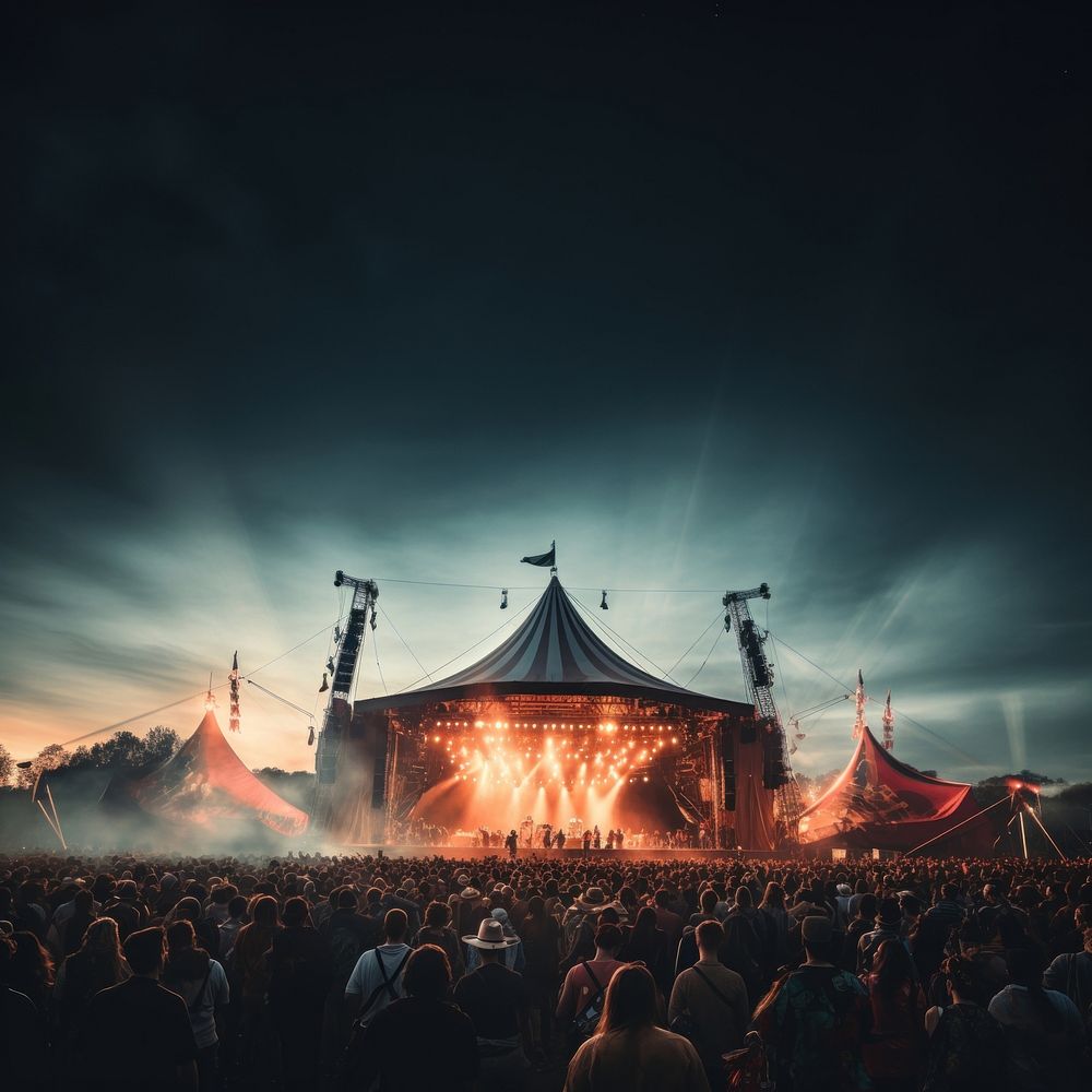 Music festival concert stage entertainment. AI generated Image by rawpixel.