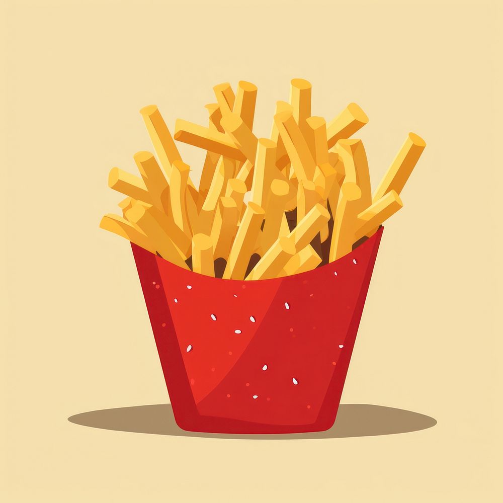 French fries food fast food condiment. AI generated Image by rawpixel.