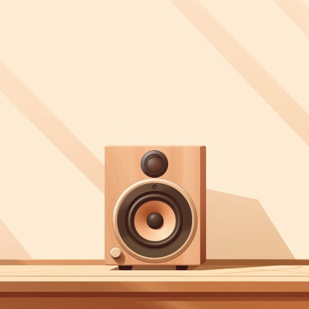 Speaker wood loudspeaker electronics. AI generated Image by rawpixel.