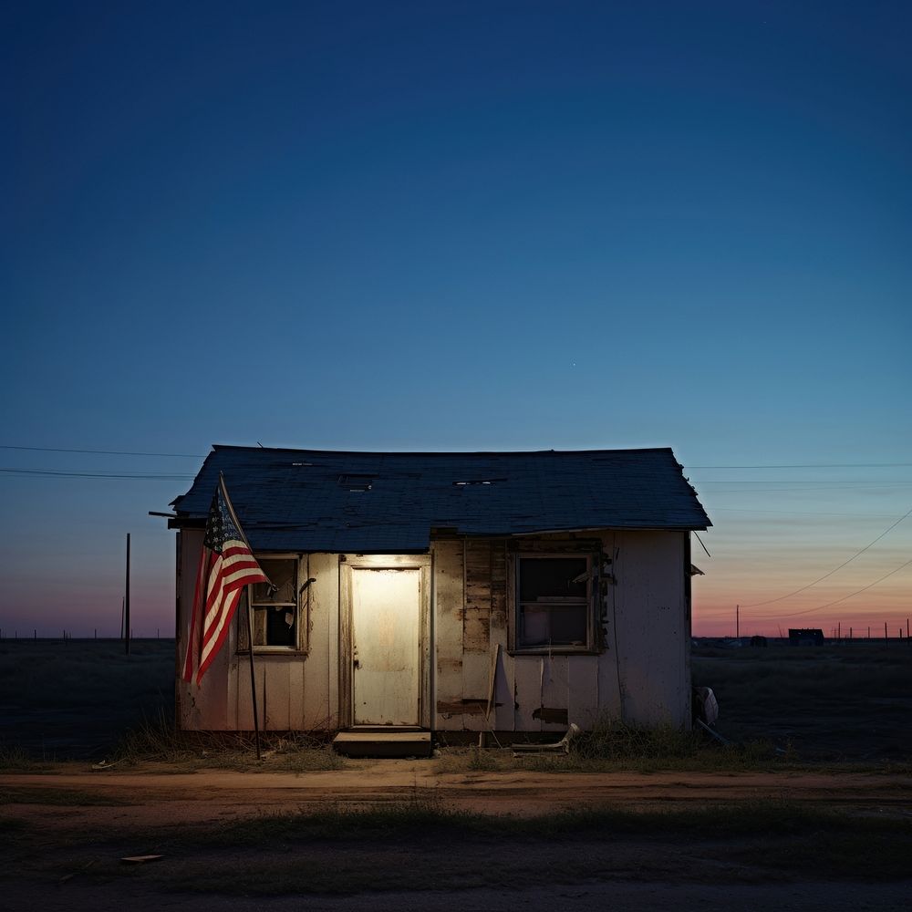 American dream architecture building outdoors. 