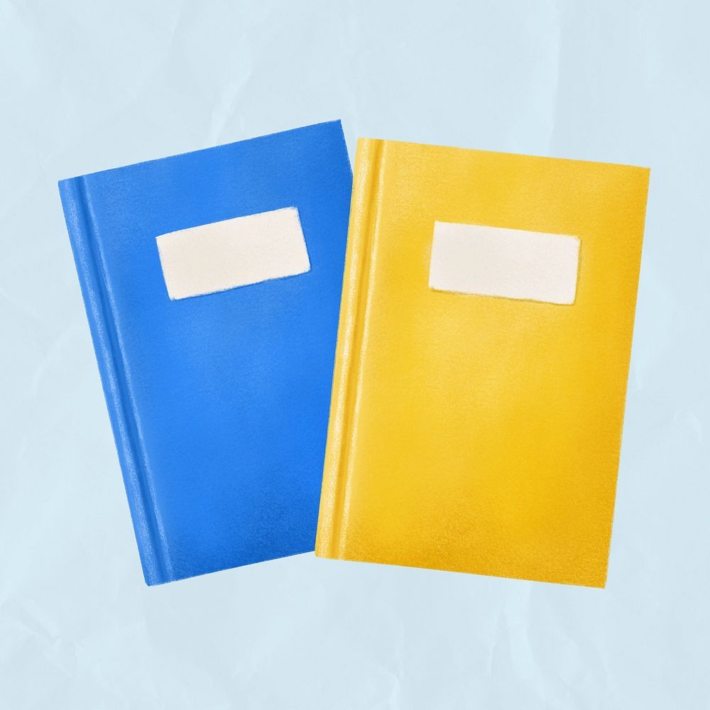 Notebooks, stationery illustration
