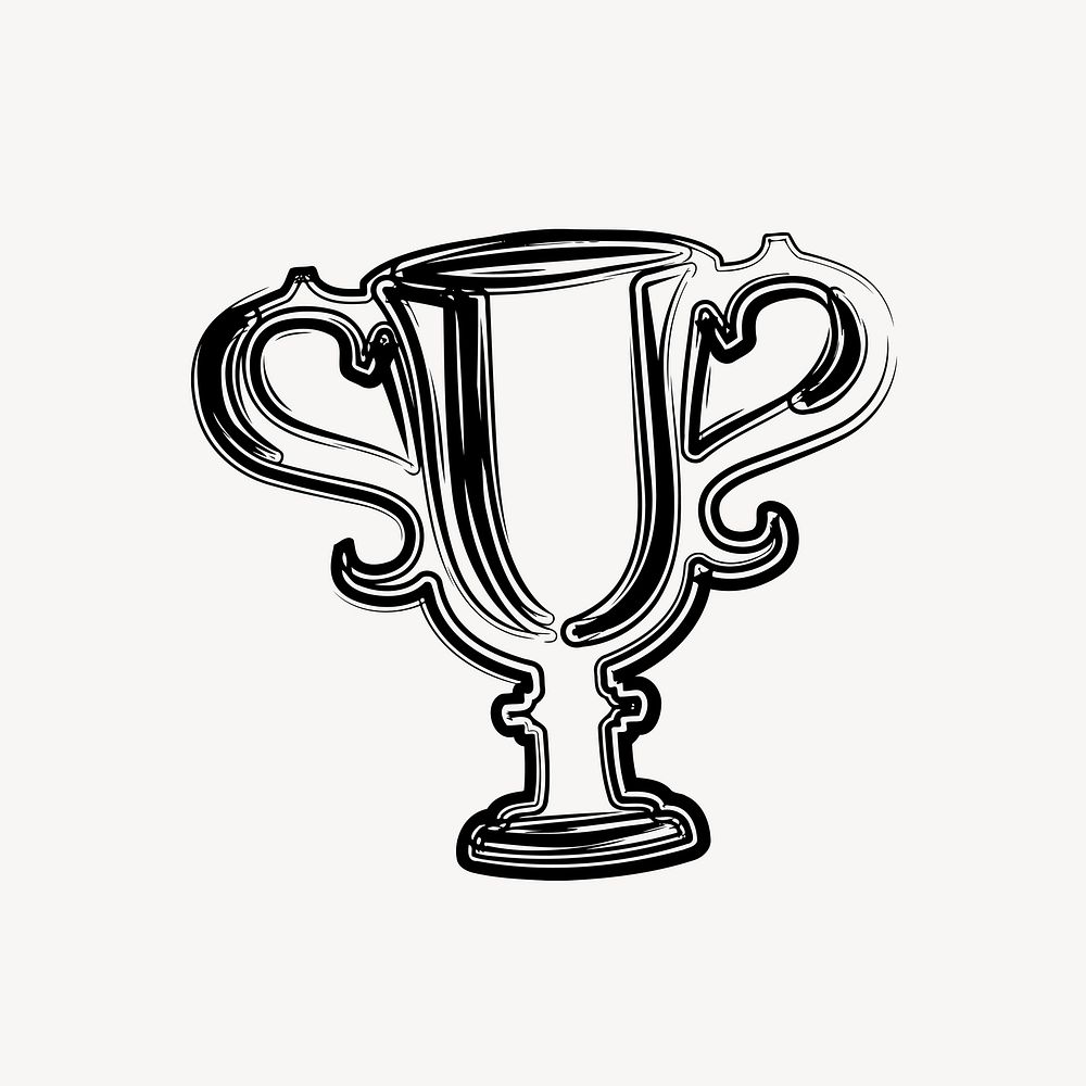 Trophy clipart illustration vector. Free public domain CC0 image.