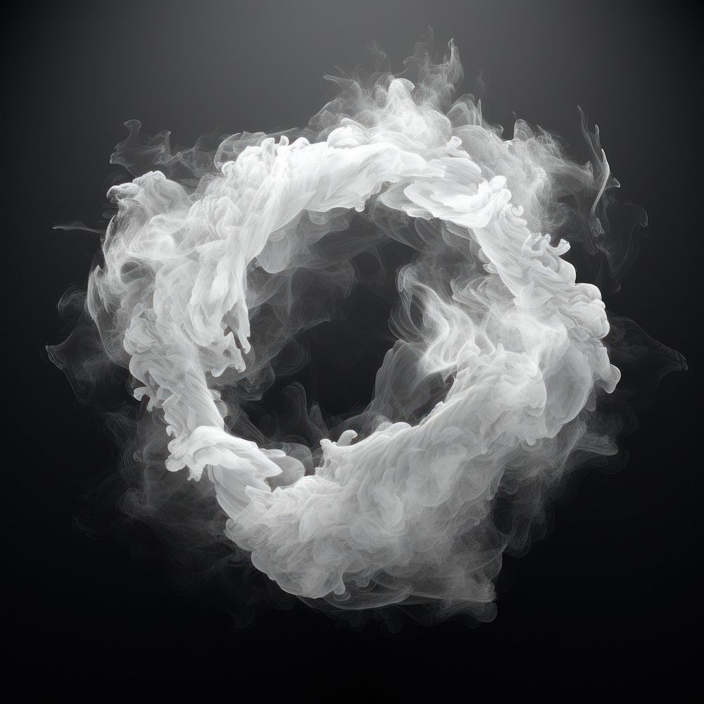 White smoke circle portal motion monochrome chandelier. AI generated Image by rawpixel.