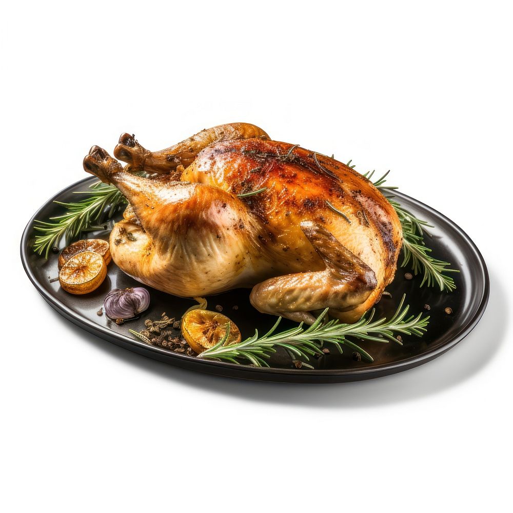 Rosemary roasted dinner plate. AI generated Image by rawpixel.