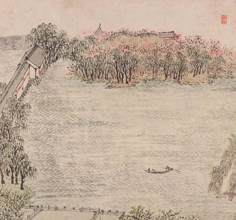 Painting of Zhi Garden [Zhi Yuan Tu] by Zhang Hong