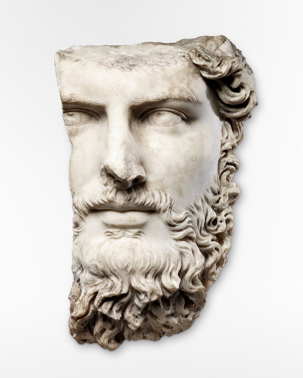Marble portrait of the co-emperor Lucius Verus (161&ndash;169 CE), vintage Greek statue. Original public domain image from…